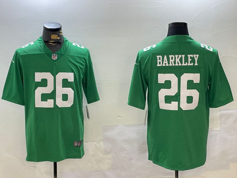 Men Philadelphia Eagles #26 Barkley Green Second generation 2024 Nike Limited NFL Jersey style 5->philadelphia eagles->NFL Jersey
